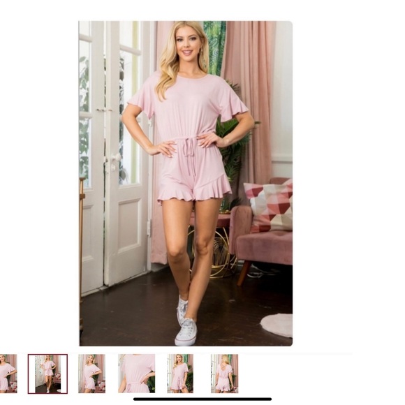 CUTE RUFFLED ROMPER - Picture 3 of 8